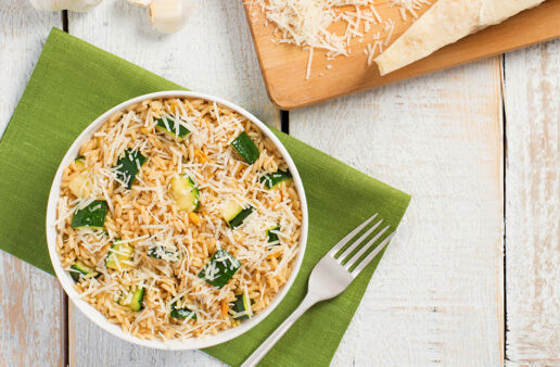 15 Minute Cheesy Zucchini Rice