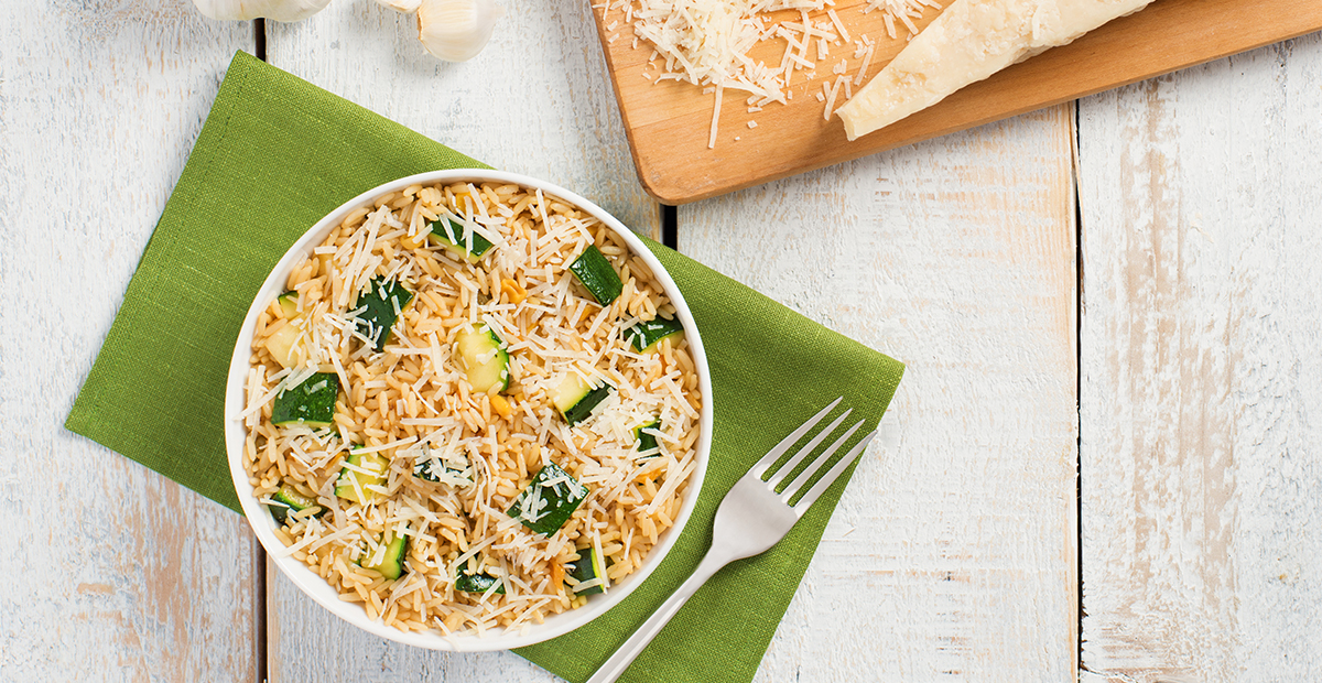 15 Minute Cheesy Zucchini Rice