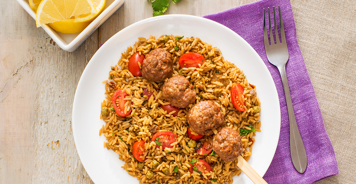 15 Minute Lamb Kabobs with Fried Rice