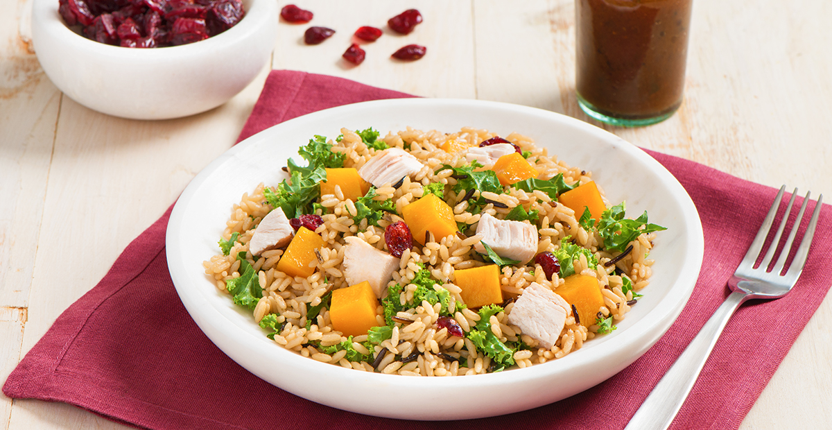 25 Minute Wild Rice, Butternut Squash and Kale Salad