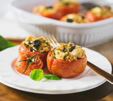 25 Minute Greek Stuffed Tomatoes