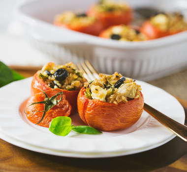 25 Minute Greek Stuffed Tomatoes