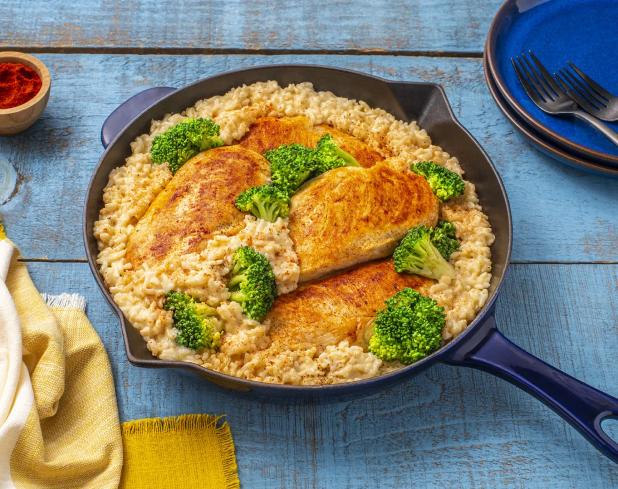 Poêlée De Poulet Et De Riz Au Brocoli En 15 Minutes