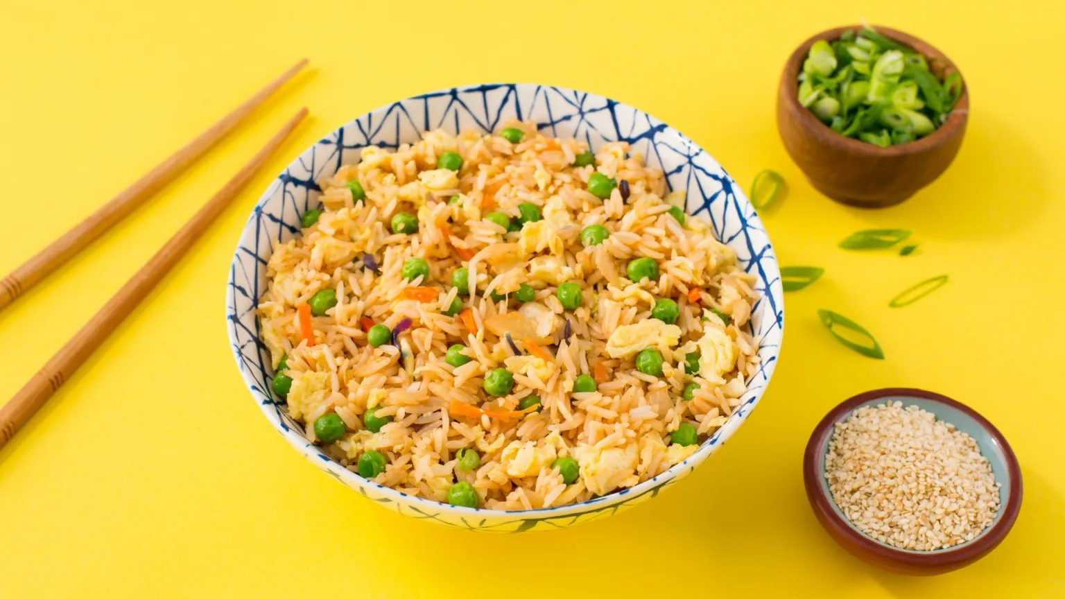 3 Minute Microwave Egg Fried Rice
