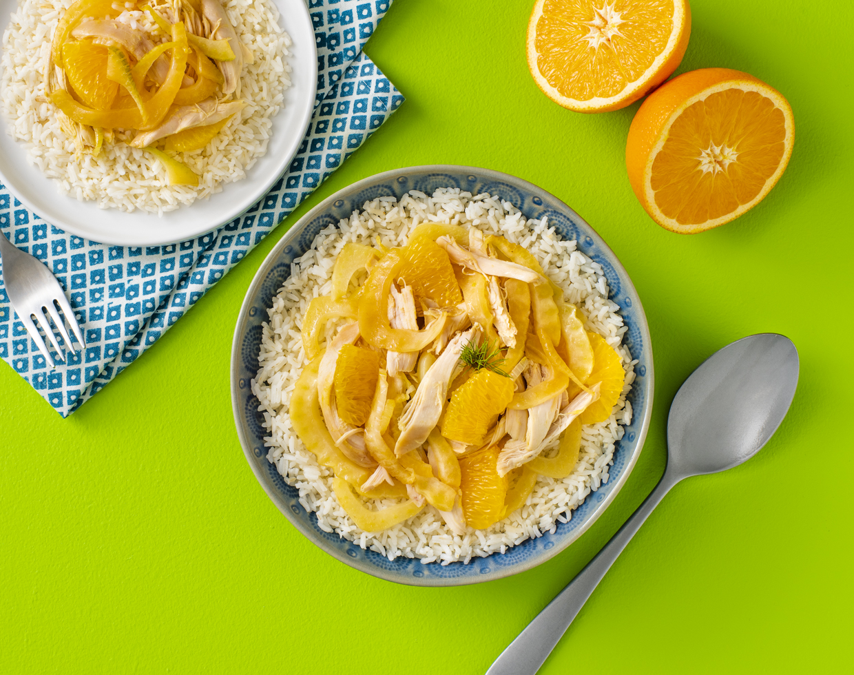 Poulet À L’Orange Et Au Fenouil En 8 Minutes