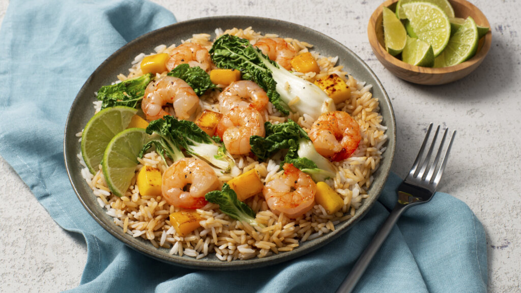 Lime Ginger Shrimp Fried Rice