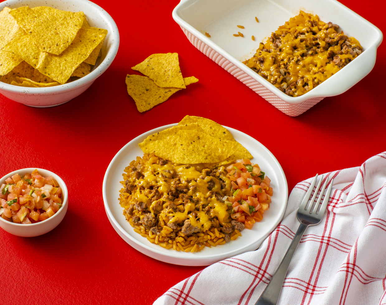 10 Minute Hamburger Rice Casserole