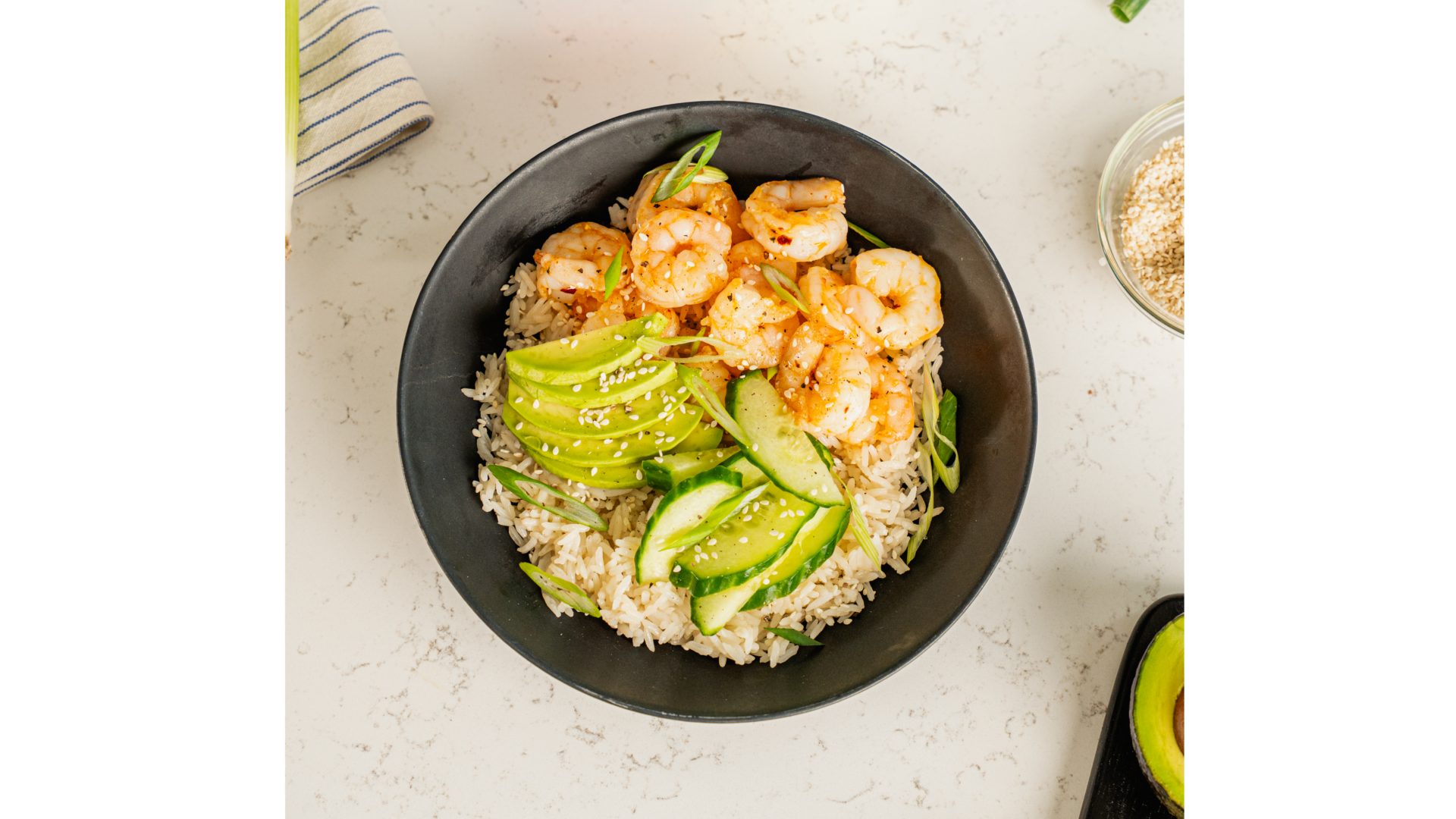 Cilantro Shrimp & Avocado Butter & Sea Salt Rice Bowl