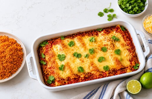 Enchiladas with Mexican Rice on the Side